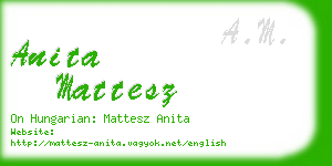 anita mattesz business card